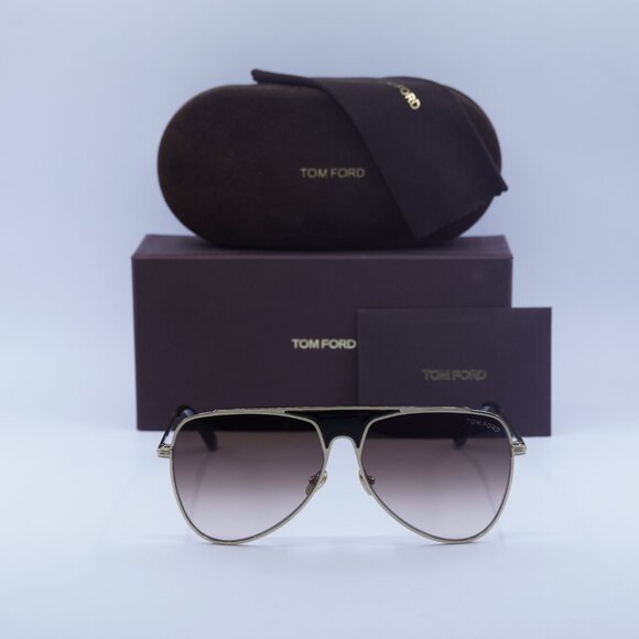 Tom Ford Ethan FT0935 28F Aviator Sunglasses - Gold/Brown - Picture 6 of 10